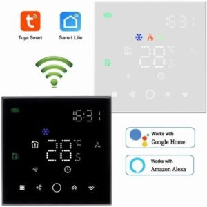 Melfi™ MATRIX WiFi Room AC Smart Thermostat for 0-10VDC Modulating Chiller Water Ac Systems 24VAC With Alexa Google Home IFTTT Support, Compatible for Honeywell T6865, Seimens RDF340 etc (MATRIX WHITE)