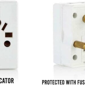 Melfi Melfiâ„¢ 3-Way 3-Pin Plug Adapter - Universal Socket with Light and 15A Fuse