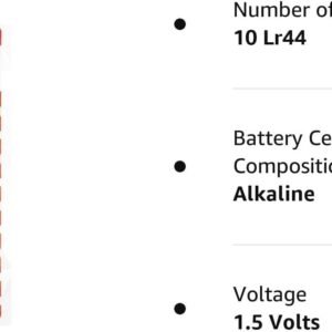 Maxell 10 x AG13 LR44 A76 1.5V Alkaline Batteries