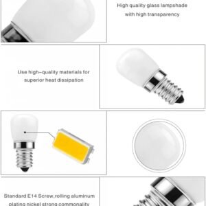 Melfi™ Led Fridge Light Bulb E14 3w Refrigerator Corn Bulb Led Lamp White Replace Halogen Chandelier Lights Led Spotlight Energy Saving For Home Lighting