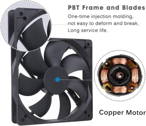 Melfi Heavy Duty Industrial AC Fan Cooling Fan 220VAC (120x120x25mm) - Image 3