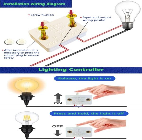 Melfi™ Pack OF 4PCS 1A 250V Cupboard Door Switch Door Light Control Switch Auto Switch Push to Break Door Light Switch for Cabinet Door Wardrobe.