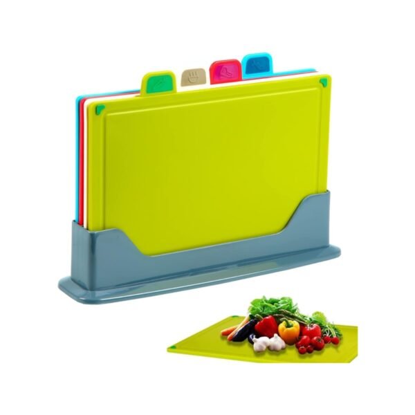 Biella™ Cutting Board Set - Chopping Board with Color Coded Food Icon for Meat Vegetable Fruit Fish