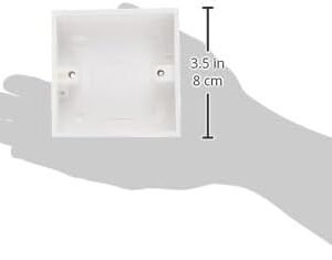 Biella Heavy Duty PVC Electrical Junction Box for Switch or Socket White (3x3)