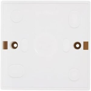 Biella Heavy Duty PVC Electrical Junction Box for Switch or Socket White (3x3)