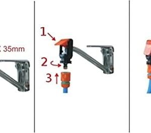 Royal Apex Kitchen Mixer Tap to Garden Hose Pipe Connector with Adjustable Nozzle Indoor Outdoor Universal Click-Lock Adaptor