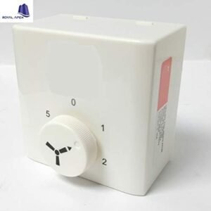 Royal Apex Ceiling Fan Regulator 5 Step Adjustment Ceiling Fan Speed Control Switch White 80W, 220-240V