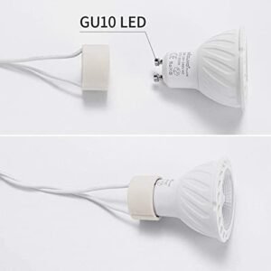 Melfi GU10 Ceramic Socket Lamp Holder Ensures Quality and Durability for LED and Halogen Bulbs Pack of - 6