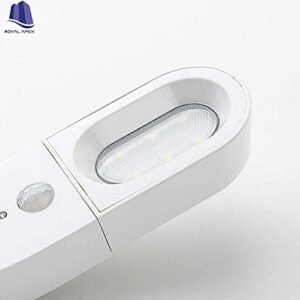 Royal Apex Blue Carbon Motion Sensor Night Light, USB Rechargeable LED Rotatable Lights, Bedside Lamp, Handheld Cordless Battery-Powered Flashlight, Stick-Anywhere Wall Light for Bedroom, Stairs etc.