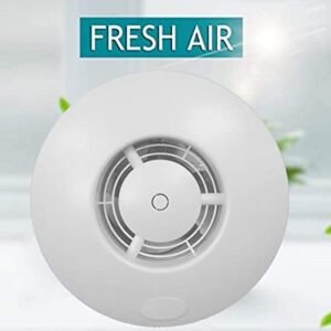 Royal Apex Ventilation Exhaust Fan 15W 4 inch - Round Wall Mounted Fan with Vent Grille For Home Office Kitchen and Bathroom