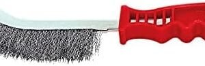 Beorol Steel Coated Hand Brush Wire with PVC Handle for Cleaning Rust & Slag (SILVER)