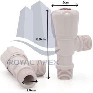 Royal Apex Pack Of 2 PVC-U Water Supply Fittings Angle Valve Used for Water Industrial Household Usage Etc.