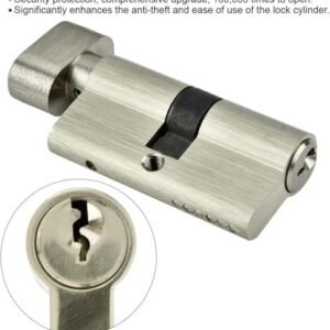 Biella Brass Cylinder Lock Barrel Profile Lock with 3 Keys Lock Anti-Rust Suitable For Wooden Doors, Aluminum Doors (KNOB TYPE, 70MM)