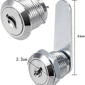 Royal Apex 2Pcs Cabinet Security Locks - Mailbox Twist Knob Lock with Keys Small Door Twist Lock Latches for Drawer Cupboard Post-box Lock etc