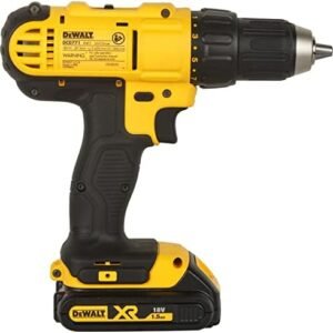 Dewalt Compact Drill Driver with 1.5Ah Battery, Yellow/Black, Dcd771S2