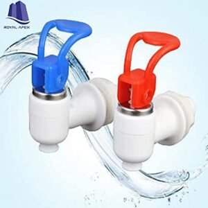 Royal Apex 2 Pcs Sets Water Cooler Faucet, Plastic Water Dispenser Tap, Water Bottle Jug Spigot Spout Valve Replacement Parts, Hot and Cold Internal Thread