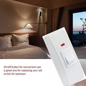 Melfi™ Hanging Switch with LED Power Indicator for Bedside Lamp Desk Table Light etc- White