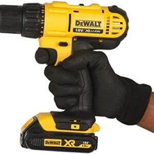 Dewalt Compact Drill Driver with 1.5Ah Battery, Yellow/Black, Dcd771S2