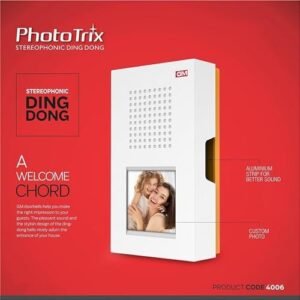 GM Modular Phototrix Ding Dong Doorbells, Electrical Doorbell Chime 240Vac- Eufy Door Bell White, For Home, Apartment and Villas White 4006