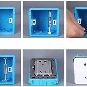 Royal Apex 21 Pcs/sets Type 86/118 Switch Socket Dark Box Repair Cassette Screws Support Rod Wall Mount Switches Box Repair Tool Kits