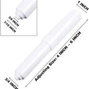 Royal Apex Toilet Paper Holder Roller, Plastic Toilet Tissue Roll Holder, Toilet Paper Roll Holder Replacement, White Replacement Plastic Spring Loaded, Keeps Roll Securely, for most Toilet Paper Holder (2pcs)