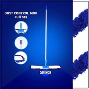 Biella™ Washable Dust Mop Replacement & Refill Looped Head with Aluminium Handle Floor Mops for Wet Dry Use, Industrial & Household Floor Cleaning