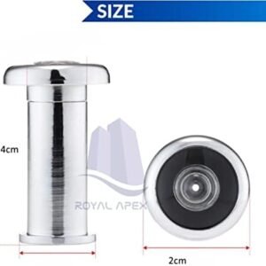 Royal Apex Wide Angle Security Spy Hole Polished Chrome Door Viewer to Front Door, Peep Hole, Door Spyhole, Door Viewers for Safety