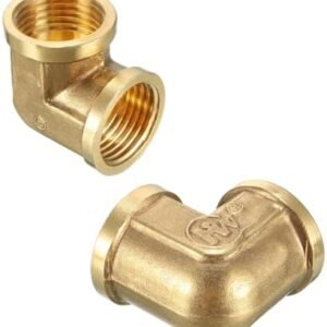 Royal Apex 2pcs Set Brass Multi Purpose Hose Fittings with BSP Thread For Plumbing, Gas, Hot Water Pipe Connector, Pneumatic etc (Female Elbow, 1/2 Inch)