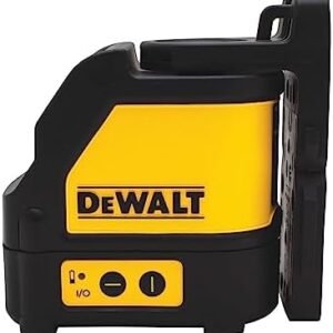 DEWALT DW088CG-XJ Green Beam Cross Line Laser with Carry Case, Yellow/Black