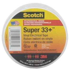 3M Scotch(R) Super 33(TM) Vinyl Electrical Tape, 3/4 in x 52 ft, Black