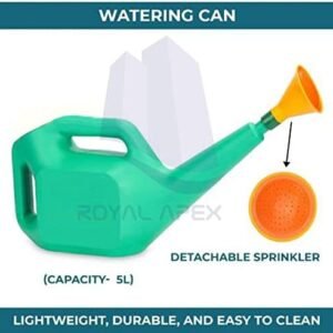 Biella garden watering can - hand held sprayer with detachable nozzle for indoor outdoor plants/gardening etc - 5l