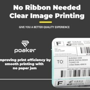 Poaker Direct Thermal Multipurpose Labels 50x30mm, Adhesive Scratch Proof Compatible with Zebra Rollo&Multi Label Printers for SKU ASIN barcode Labeling (Pack of 2 (2x1000 Labels), 50x30mm)