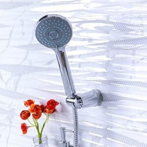 Royal Apex Chrome Plated Brass Shower Mixer – Wall Mounted Single Lever Faucet With Handheld Shower Head Set For Hot & Cold Water