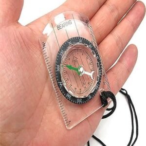 Biella™ Mini Compass Map Scale Ruler Multifunctional Equipment Outdoor Hiking Camping Survival Guiding Tool