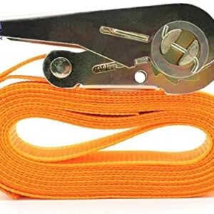 Royal Apex 1”x 6M Portable Heavy Duty Tie Down cargo Strap Luggage Lashing Strong Ratchet Strap Belt with Metal Buckle