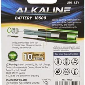 Deli Aa Lr6 Alkaline Battery 2-Pieces, Blue/Silver, E18500