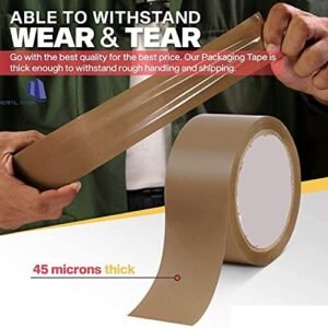 Royal Apex Brown Packaging Tape 2 Inch for Parcels and Boxes - This Brown Packing Tape Provides a Strong, Secure and Sticky Seal for Your Cardboard Boxes and for Moving House (Pack of 6)