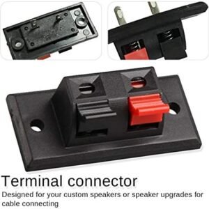 Royal Apex  5 Pcs 2 Positions Speaker clip aging clip Connector Terminal Push in Jack Spring Load Audio Speaker Terminals