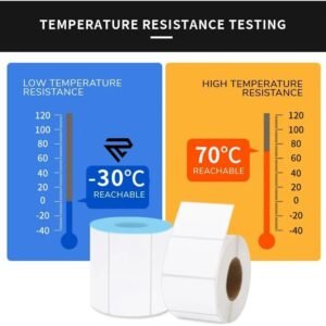 Poaker Direct Thermal Multipurpose Labels 50x30mm, Adhesive Scratch Proof Compatible with Zebra Rollo&Multi Label Printers for SKU ASIN barcode Labeling (Pack of 2 (2x1000 Labels), 50x30mm)