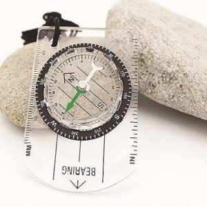 Biella™ Mini Compass Map Scale Ruler Multifunctional Equipment Outdoor Hiking Camping Survival Guiding Tool