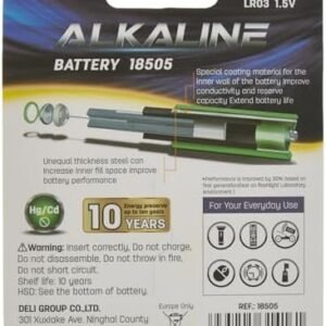 Deli AAA LR03 Alkaline Battery 4-Pieces