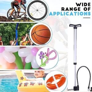 Biella™ Portable Bicycle Air Pump Tire Inflator - Floor Tire Hand Foot Activated Pump for Basketball Football Balloons Toys etc