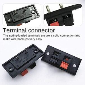 Royal Apex  5 Pcs 2 Positions Speaker clip aging clip Connector Terminal Push in Jack Spring Load Audio Speaker Terminals