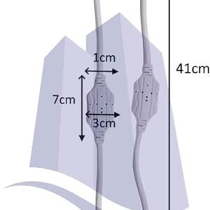 Royal Apex Pack Of 2 Strip Light Connector Plug Power White 300V Cable Used for Home Decoration Light, Led Lights Etc.