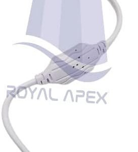 Royal Apex Pack Of 2 Strip Light Connector Plug Power White 300V Cable Used for Home Decoration Light, Led Lights Etc.