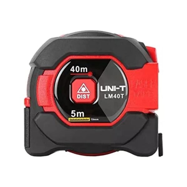 Uni-T 40 Meter Single Button Laser Distance Meter With 5 Meter Tape 2-In-1 Digital Distance Infrared Gauge Range Finder Tapeline Lcd Measuring Tape - Lm40T