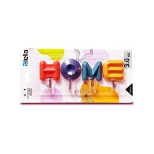 Biella™ 4 Pcs Self-Adhesive Stocking Holder Home Alphabet Wall Key Hooks for Home Kitchen Bathroom Office etc (Random Colors)