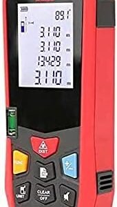 UNI-T High Precision Infrared Laser Distance Meter | 100 Digital Ruler With Physical and Electronics Leveler Professional Red Multiple functions LM100