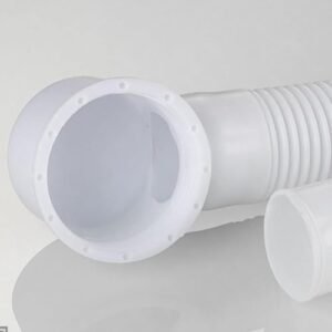 Biella 90 Degrees Expandable & Flexible trap Telescopic Pvc Bathtub Shower Room Barrel Down Drain Pipe - WHITE