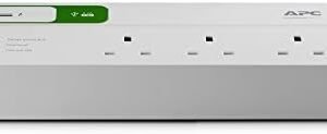 APC by Schneider Electric Essential SurgeArrest 6 outlets with 5V, 2.4A 2 port USB charger, 230V UK PM6U-UK